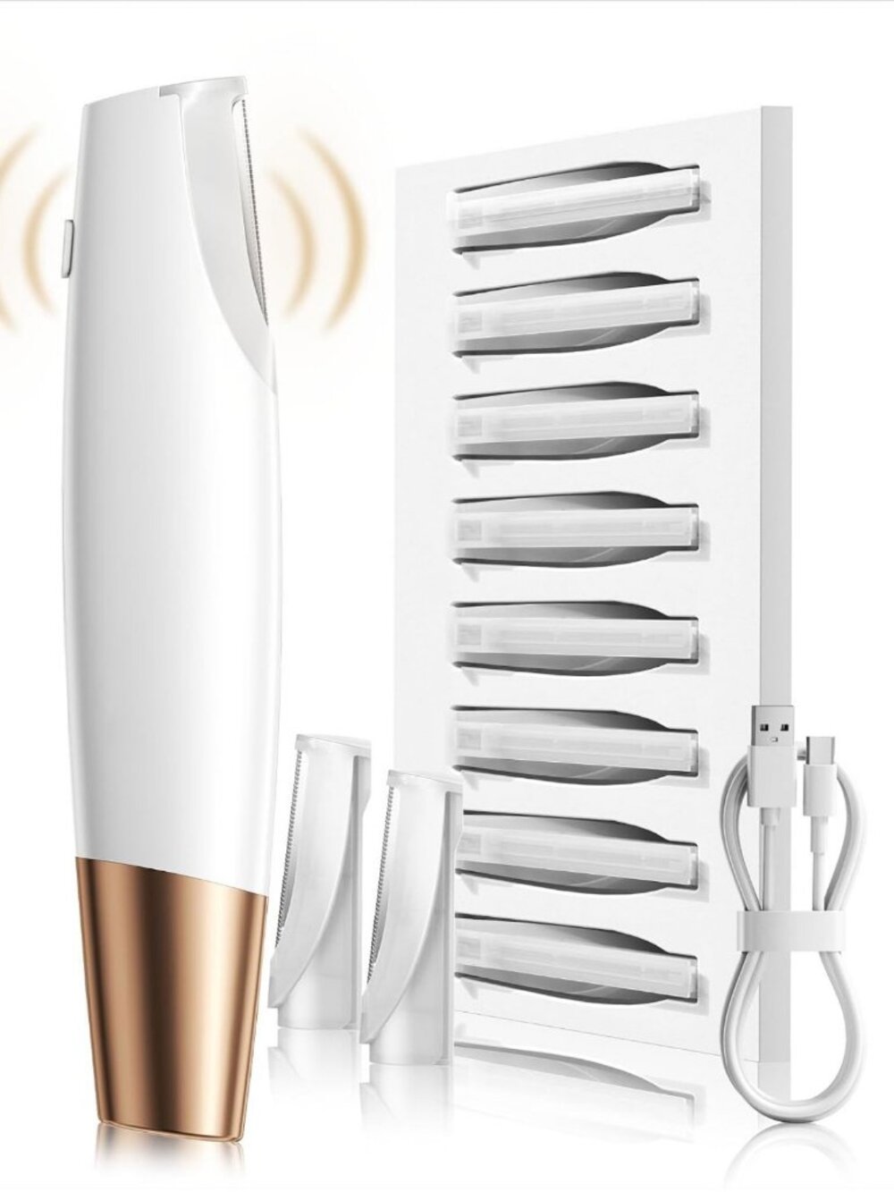 Sonic Dermaplaning Tool for Women | Painless Facial Exfoliation & Peach Fuzz